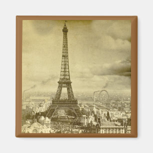 Vintager Eifel Turm Paris Frankreich 1889 Magnet