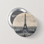 Vintager Eiffel-Turm Button (Vorne & Hinten)
