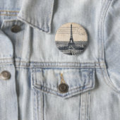 Vintager Eiffel-Turm Button (Beispiel)