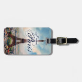 Vintager Eiffel-Turm Gepäckanhänger (Vorderseite horizontal)