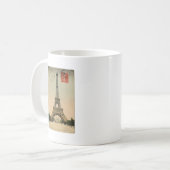 Vintager Eiffel-Turm Kaffeetasse (Vorderseite Links)