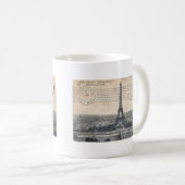 Vintager Eiffel-Turm Kaffeetasse (VorderseiteRechts)