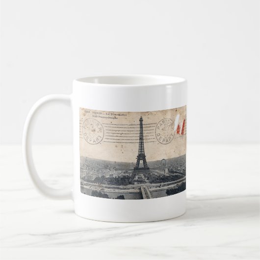 Vintager Eiffel-Turm Kaffeetasse (Links)