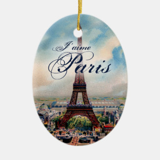 Vintager Eiffel-Turm Keramikornament