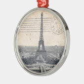 Vintager Eiffel-Turm Ornament Aus Metall (Links)