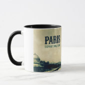 Vintager Eiffel-Turm, Paris, 1889 Tasse (Links)