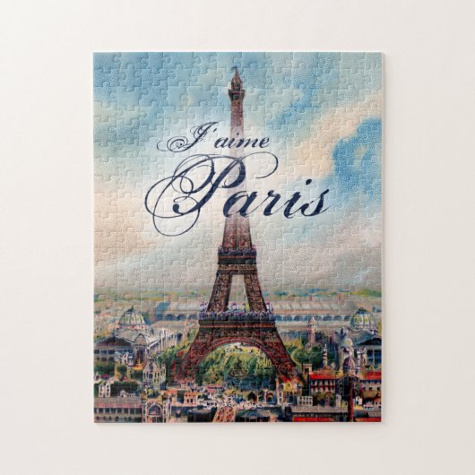 Vintager Eiffel-Turm Puzzle (Vertikal)
