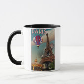 Vintager Eiffel-Turm Tasse (Links)