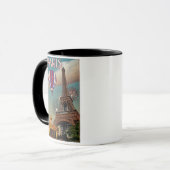 Vintager Eiffel-Turm Tasse (Vorderseite Links)