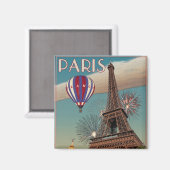 Vintager Eiffelturm - 18x24 Magnet (Vorderseite/Rückseite)