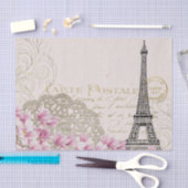 Vintager Eiffelturm Blume Paris Decoupage Seidenpapier (Handwerk)