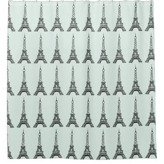 Vintager Eiffelturm-Duschvorhang Duschvorhang