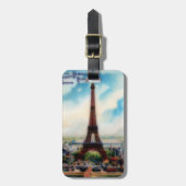 Vintager Eiffelturm Gepäckanhänger (Vorderseite vertikal)