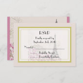 Vintager Eiffelturm-Hochzeit RSVP (Vorne/Hinten)