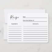 Vintager Eiffelturm mit rosa Blume Rezeptkarte Einladung (Rückseite)