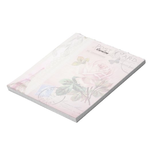 Vintager Eiffelturm Notizblock (Rotiert)