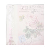 Vintager Eiffelturm Notizblock (Vorderseite)