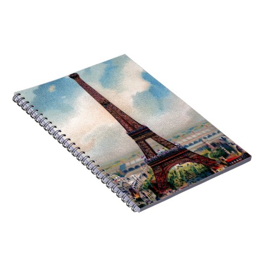 Vintager Eiffelturm Notizblock (Rechte Seite)