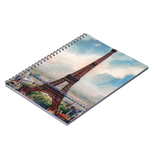 Vintager Eiffelturm Notizblock (Linke Seite)