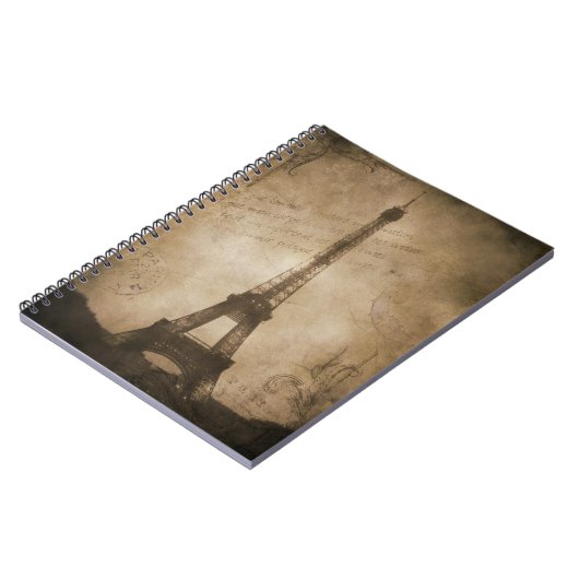 Vintager Eiffelturm Notizblock (Linke Seite)