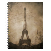 Vintager Eiffelturm Notizblock (Vorderseite)