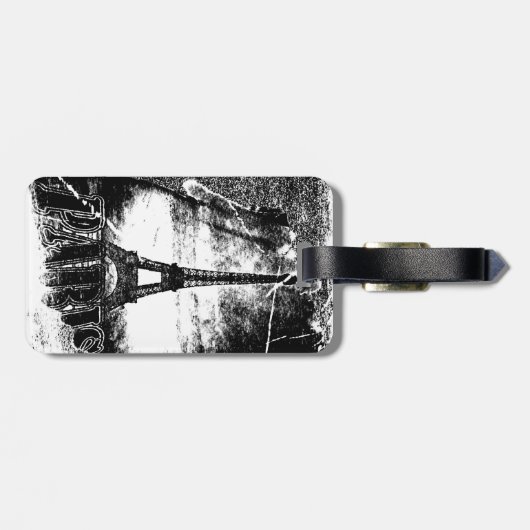 Vintager Eiffelturm Paris 2 Gepäckanhänger (Rückseite horizontal)