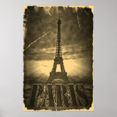 Vintager Eiffelturm Paris #2 Poster (Vorne)