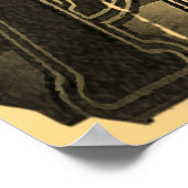 Vintager Eiffelturm Paris #2 Poster (Ecke)