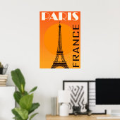 Vintager Eiffelturm Paris Europa Reisen Poster (Heimbüro)
