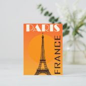 Vintager Eiffelturm Paris Europa Reisen Postkarte (Stehend Vorderseite)