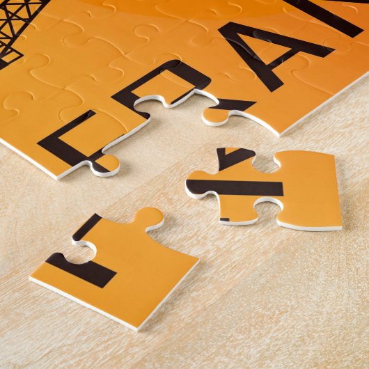 Vintager Eiffelturm Paris Europa Reisen Puzzle (Seite)