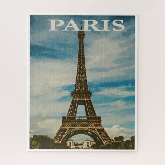 Vintager Eiffelturm Paris Europa Reisen Puzzle (Vertikal)