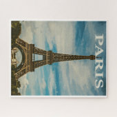 Vintager Eiffelturm Paris Europa Reisen Puzzle (Horizontal)