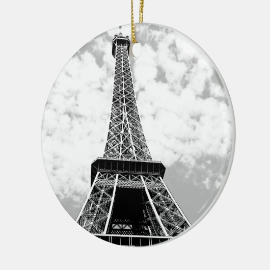 Vintager Eiffelturm Paris Keramikornament (Links)