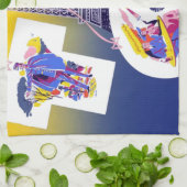 Vintager Eiffelturm Paris Luftreisewerbung Geschirrtuch (Gefaltet)