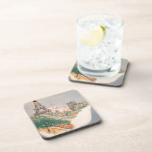 Vintager Eiffelturm Paris Luftreisewerbung Getränkeuntersetzer (Rechte Seite)