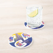 Vintager Eiffelturm Paris Luftreisewerbung Getränkeuntersetzer (Seite)