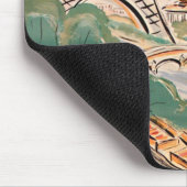 Vintager Eiffelturm Paris Luftreisewerbung Mousepad (Ecke)