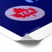 Vintager Eiffelturm Paris Luftreisewerbung Poster (Ecke)