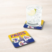 Vintager Eiffelturm Paris Luftreisewerbung Untersetzer (Rechte Seite)