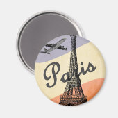 Vintager Eiffelturm Paris Magnet (Vorderseite/Rückseite)