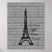 Vintager Eiffelturm Paris Poster (Vorne)