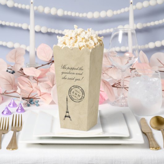 Vintager Eiffelturm Paris Postmark Gastgeschenk Ho Geschenkschachtel (Hochzeit)