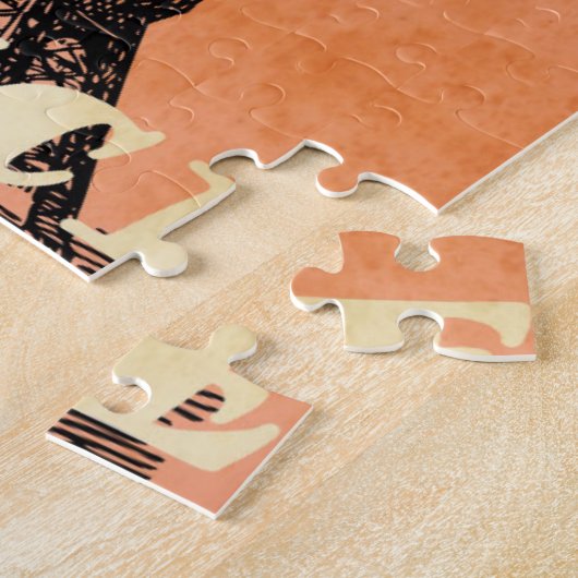 Vintager Eiffelturm Paris Puzzle (Seite)