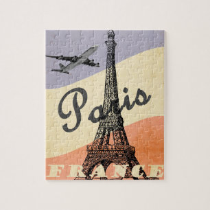 Vintager Eiffelturm Paris Puzzle