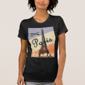 Vintager Eiffelturm Paris T-Shirt (Vorderseite)