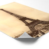 Vintager Eiffelturm Poster (Ecke)