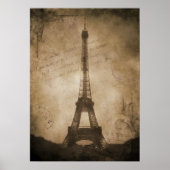 Vintager Eiffelturm Poster (Vorne)