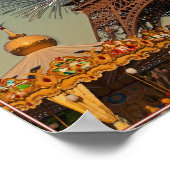 Vintager Eiffelturm Poster (Ecke)