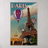 Vintager Eiffelturm Poster (Vorne)